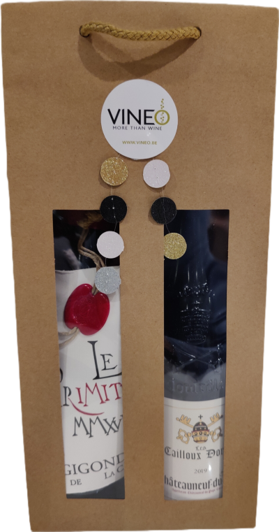 Cave des vignerons de Gigondas - Gigondas AOC - Pakket / Paquet Gigondas & Châteauneuf-du-Pape -  - Rouge